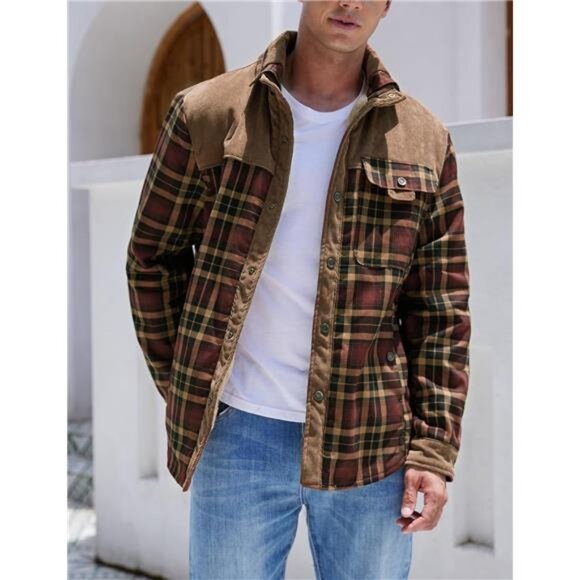 NEW Mens Fleece Warm Jacket Coat